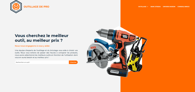 refonte et web design blog outillage de pro