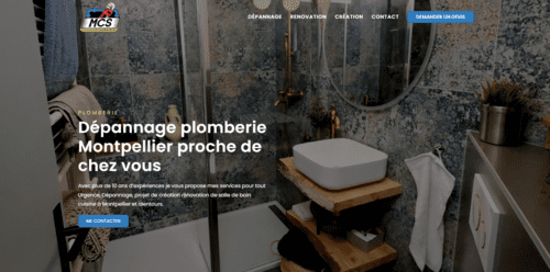 création site vitrine mcs plomberie
